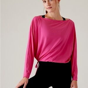 Athleta Cool Down Top Tulip Pink Medium